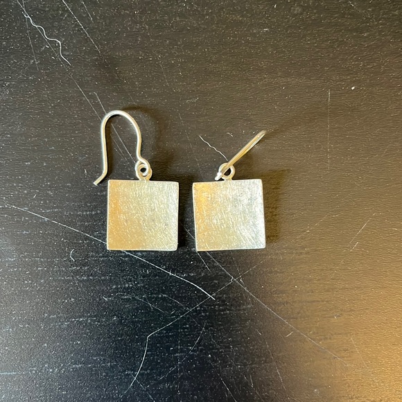 Simple 925 Sterling Silver Drop Earrings - Picture 1 of 3